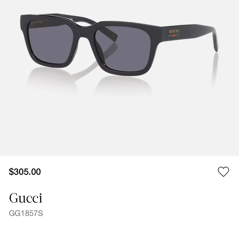 Gucci Navy Sunglasses with Red and Green Accents. Brand new in Gucci case
